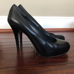 Stuart Weitzman black platform pumps